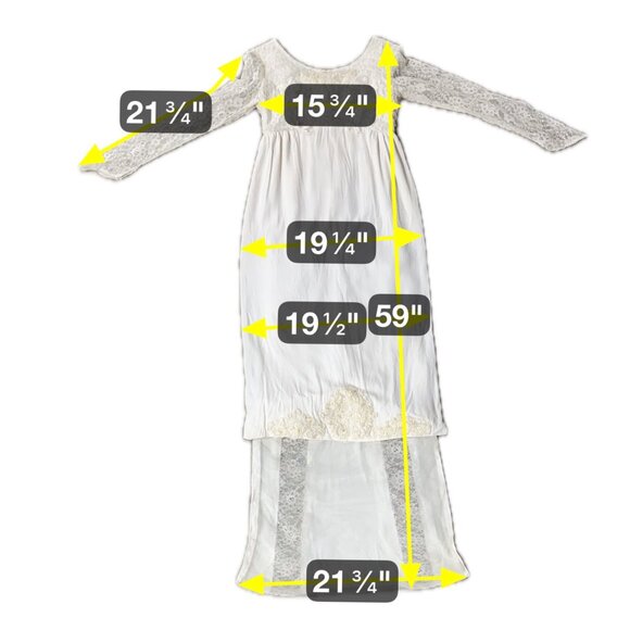 Vintage Wedding Dress Short 1960s Aldens Union Made White Lace Detachable Train - Picture 10 of 13